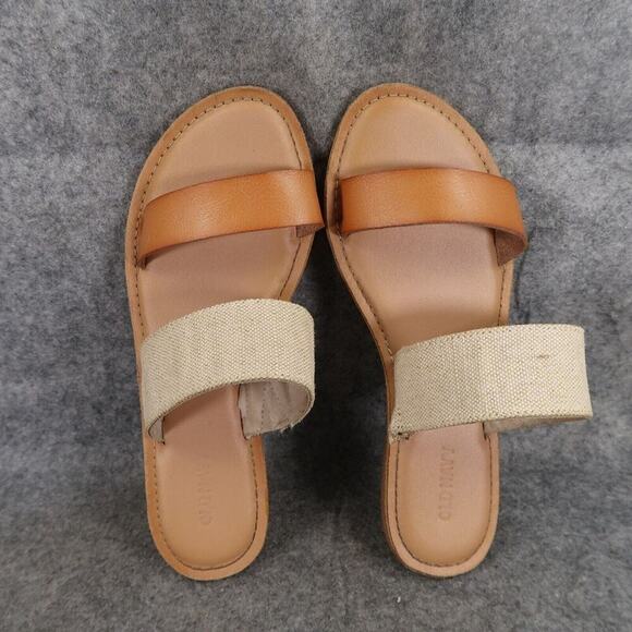Old Navy Shoes Womens 7.5 Sandal Casual Slide Double Strap Totally Natural Flats - Picture 7 of 13